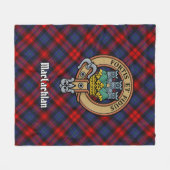クランMacLachlan Crest overタータンチェック フリースブランケット (正面(横))
