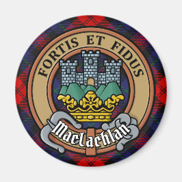 クランMacLachlan Crest overタータンチェック マグネット