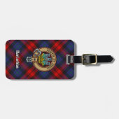 クランMacLachlan Crest overタータンチェック ラゲッジタグ (正面横)