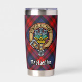 クランMacLachlan Crest overタータンチェック 保温保冷タンブラー (正面)