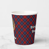 クランMacLachlan Crest overタータンチェック 紙コップ (左)