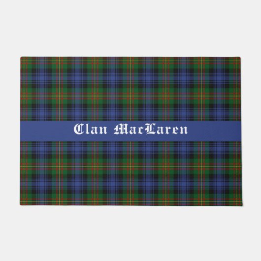 クランMacLarenタータンチェックPlaidカスタマイズ ドアマット (正面)