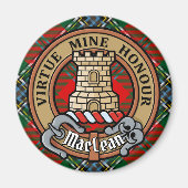 クランMacLeanクレストオーバータータンチェック マグネット (正面)