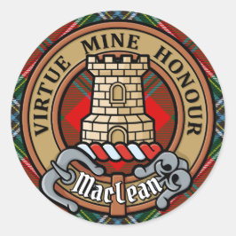 クランMacLeanクレストオーバータータンチェック ラウンドシール