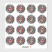 クランMacLeanクレスト&タータンチェックノットシール シール (シート)