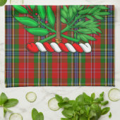 クランMacLeanタータンチェックとBattleAxeクレスト キッチンタオル (折り畳み)
