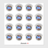 クランMacLeanタータンチェックノット&フラグ シール (シート)