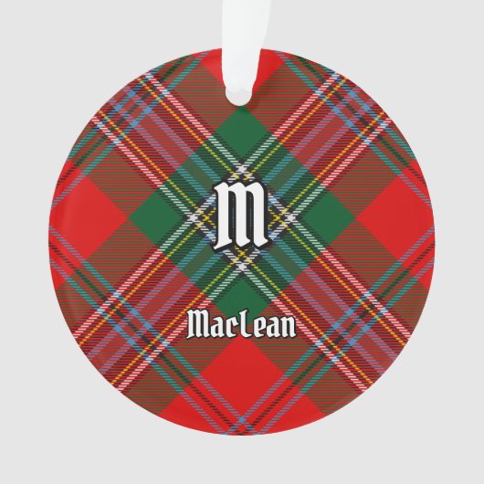 クランMacLeanタータンチェック オーナメント (正面)