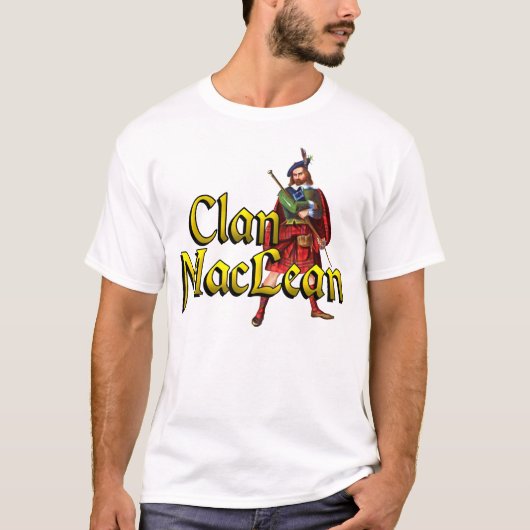 クランMacLeanハイランドゲームシャツ Tシャツ (正面)