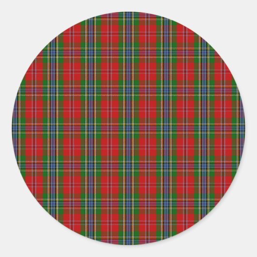 クランMacLean Of Duartタータンチェック ラウンドシール (正面)