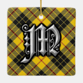 クランMacLeodが前面と背面の両タータンチェックを搭載 セラミックオーナメント (裏面)