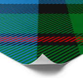 クランMacLeodクレストオーバータータンチェック ポスター (角)