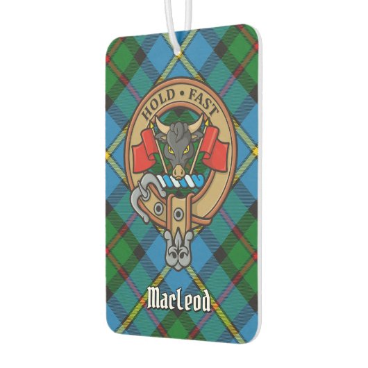 クランMacLeodクレストオーバー狩りタータンチェック カーエアーフレッシュナー (左)