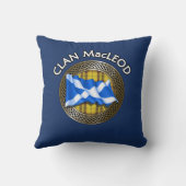 クランMacLeodタータンチェックノット&フラグ クッション (裏面)