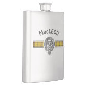 クランMacLeod (編集)クレスト&タータンチェック フラスク (右)