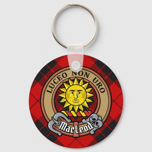 クランMacLeod ofラセイクレストoverタータンチェック キーホルダー (正面)