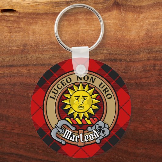 クランMacLeod ofラセイクレストoverタータンチェック キーホルダー (正面)