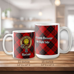 クランMacLeod ofラセイクレストoverタータンチェック コーヒーマグカップ