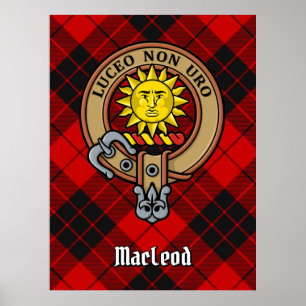 クランMacLeod ofラセイクレストoverタータンチェック ポスター