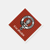 クランMacNabクレストバッジとタータンチェック スタンダードカクテルナプキン (角)