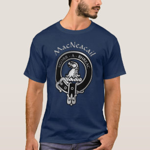 クランMacNeacail (MacNicol/Nicolson)クレスト&タータンチェック Tシャツ