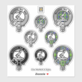 クランMacNeillのギガゲリッククレスト&タータンチェック シール