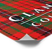 クランMacNicol色スコットランド赤タータンチェックポスター ポスター (角)