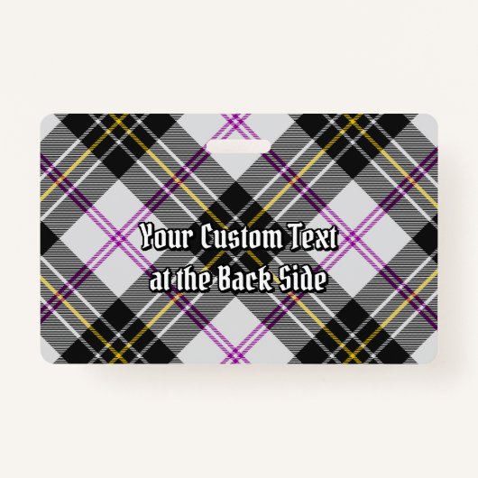 クランMacPhersonクレストオーバードレスタータンチェック バッジ (裏面)