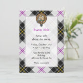 クランMacPhersonクレストオーバードレスタータンチェック 招待状 (スタンド正面)