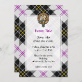 クランMacPhersonクレストオーバードレスタータンチェック 招待状 (正面/裏面)