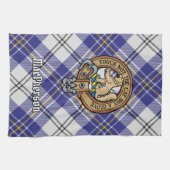 クランMacPhersonクレストオーバーブルードレスタータンチェック キッチンタオル (横)