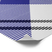 クランMacPhersonクレストオーバーブルードレスタータンチェック ポスター (角)