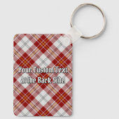 クランMacPhersonクレストオーバーレッドドレスタータンチェック キーホルダー (裏面)
