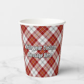 クランMacPhersonクレストオーバーレッドドレスタータンチェック 紙コップ (裏面)