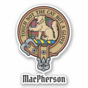 クランMacPhersonクレストタータンチェックシール シール