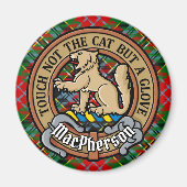 クランMacPhersonクレストタータンチェック マグネット (正面)