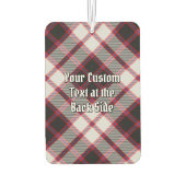 クランMacPhersonクレスト上の狩りタータンチェック カーエアーフレッシュナー (裏面)