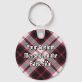 クランMacPhersonクレスト上の狩りタータンチェック キーホルダー (裏面)