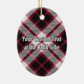 クランMacPhersonクレスト上の狩りタータンチェック セラミックオーナメント (裏面)