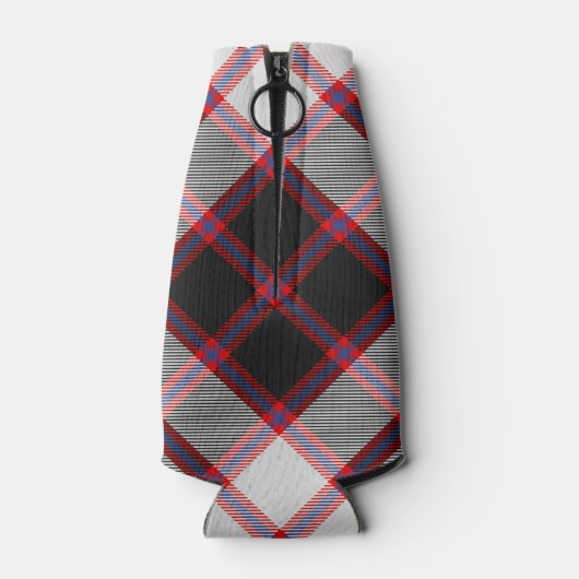 クランMacPhersonクレスト上の狩りタータンチェック ボトルクーラー (裏面)