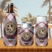 クランMacPhersonクレスト上の狩りタータンチェック ボトルクーラー