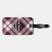 クランMacPhersonクレスト上の狩りタータンチェック ラゲッジタグ (裏面横)