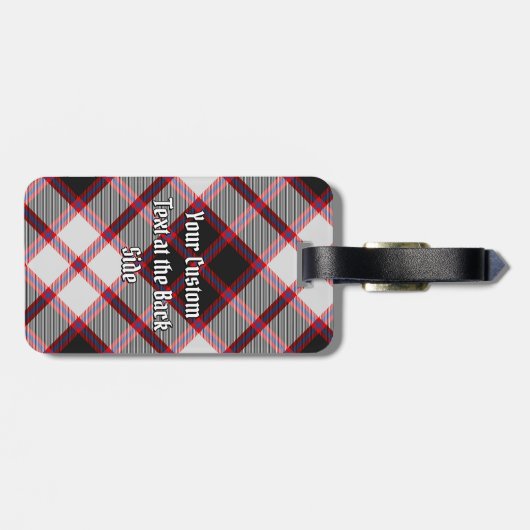 クランMacPhersonクレスト上の狩りタータンチェック ラゲッジタグ (裏面横)