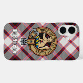 クランMacPhersonクレスト上の狩りタータンチェック Case-Mate iPhoneケース (裏面 (横))