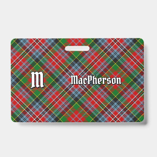 クランMacPhersonタータンチェックバッジ バッジ (正面)
