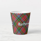 クランMacPhersonタータンチェックラテMug カフェラテマグ (正面)
