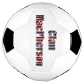 クランMacPhersonタータンチェックロゴ、 サッカーボール (回転)