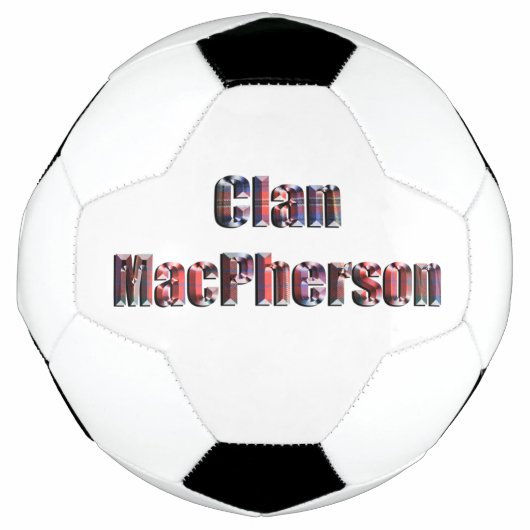 クランMacPhersonタータンチェックロゴ、 サッカーボール (正面)