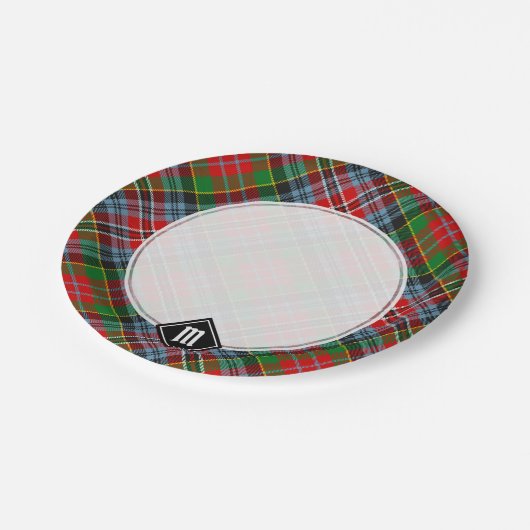 クランMacPhersonタータンチェック紙プレート ペーパープレート (アングル)