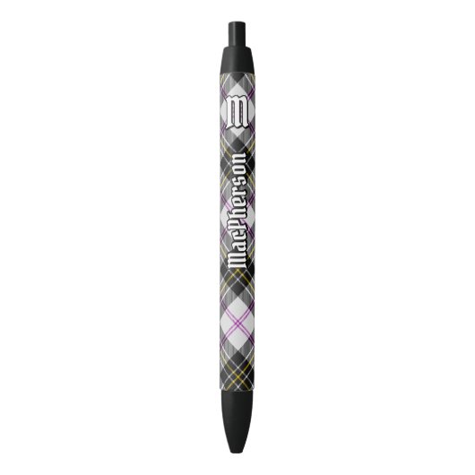 クランMacPhersonドレスタータンチェックインクペン 黒ボールペン (正面縦)